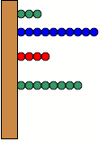 montessori, small beads, making large numbers with a zero