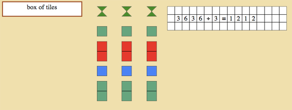 montessori, stamp game, static division, counting what one skille got