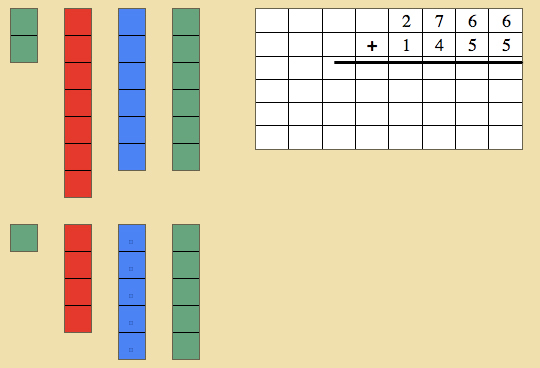 montessori, stamp game, dynamic addition