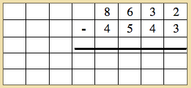 montessori, stamp game, dynamic substraction, writing a large number