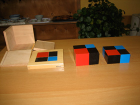 Montessori Binomial Cube final step